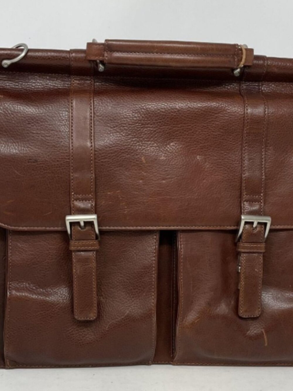 Wilsons Leather Brown Briefcase Messenger Bag